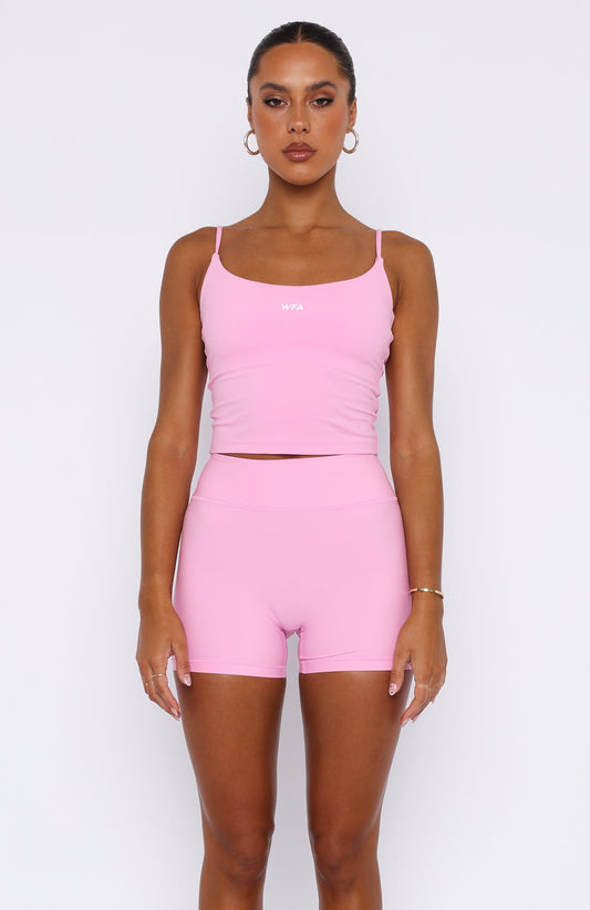 Keep Up High Waisted Shorts 4 Baby Pink