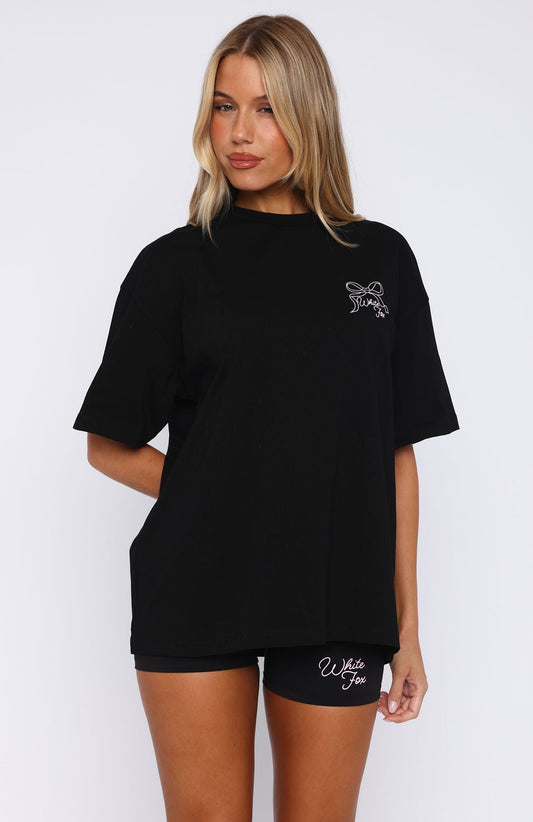 Love You Forever Oversized Tee Black