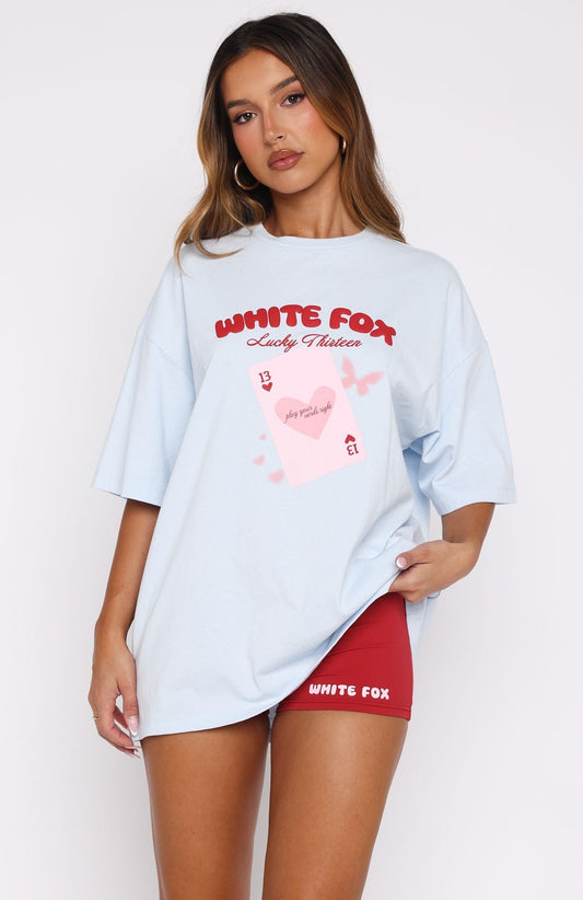 Lucky Thirteen Kalena Oversized Tee Blue