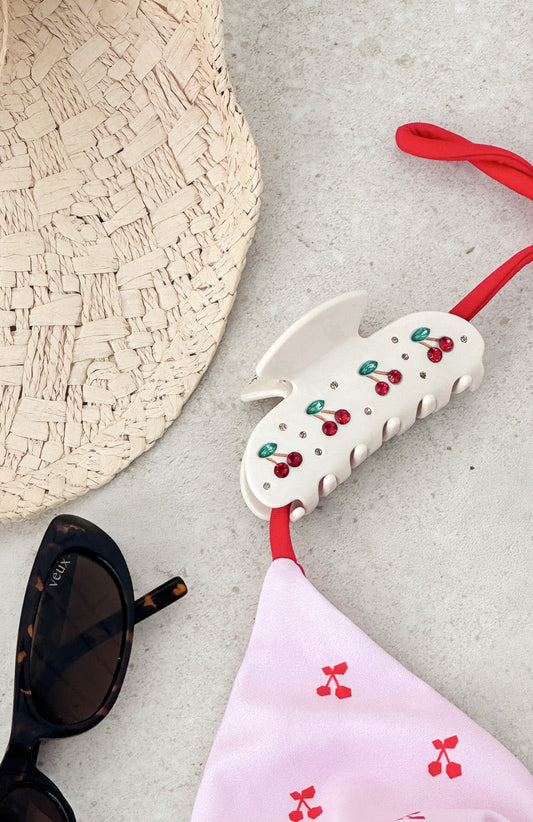 Cherry Love Hair Clip Cream