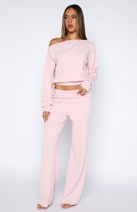 Can't Find The Words Knit Pants Pink