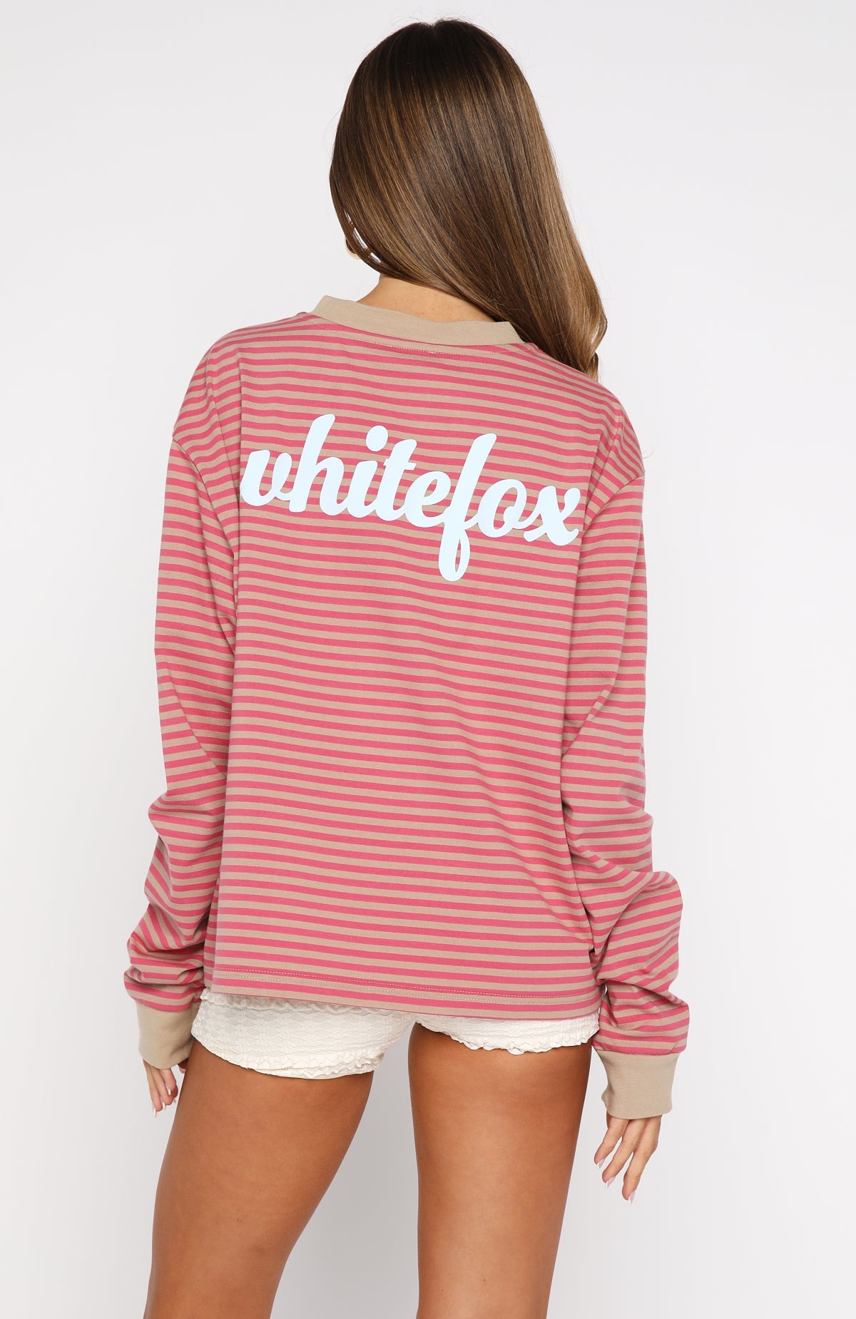 Catch The Drift Long Sleeve Tee Pink/Stone Stripe