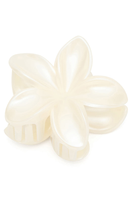 Floral Charm Hair Clip Pearl