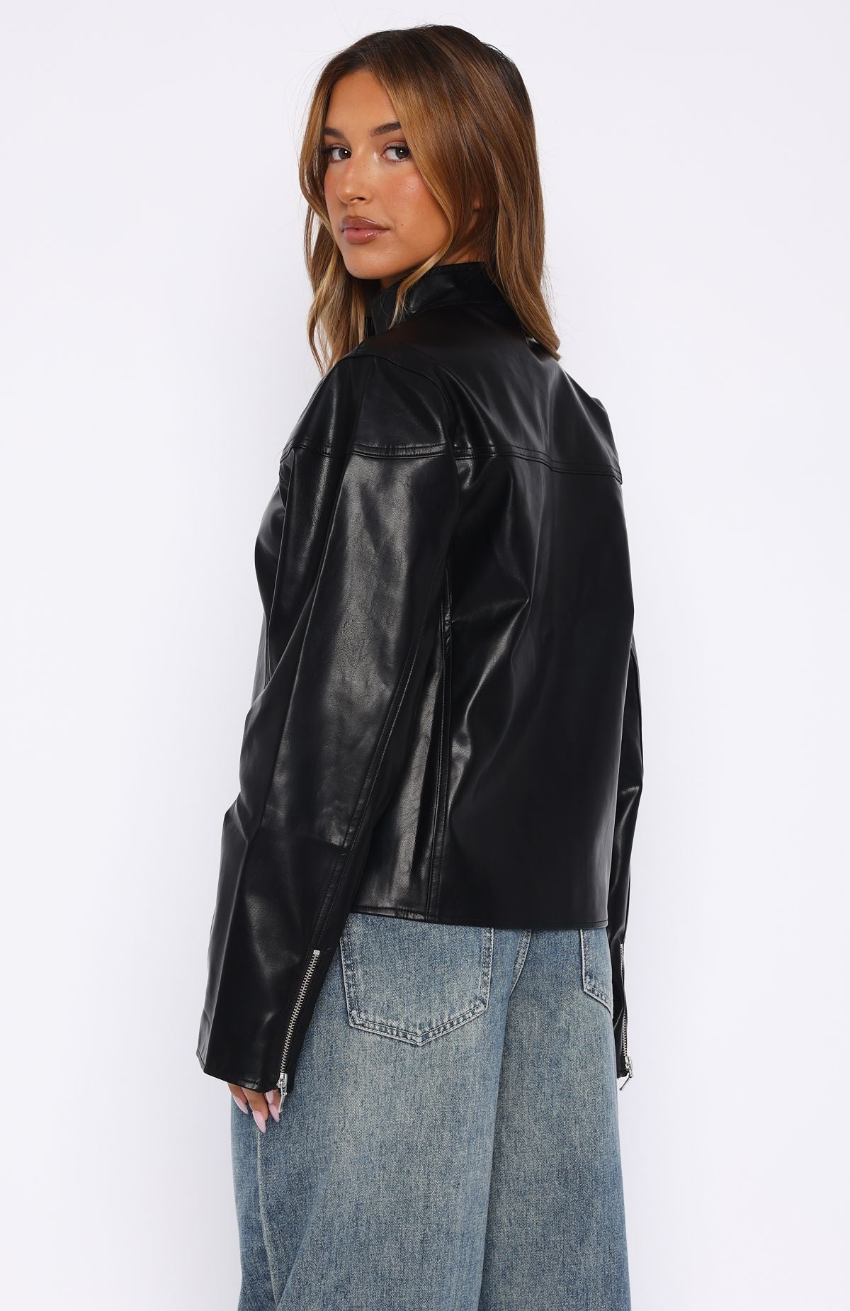 Dazed PU Jacket Jet Black