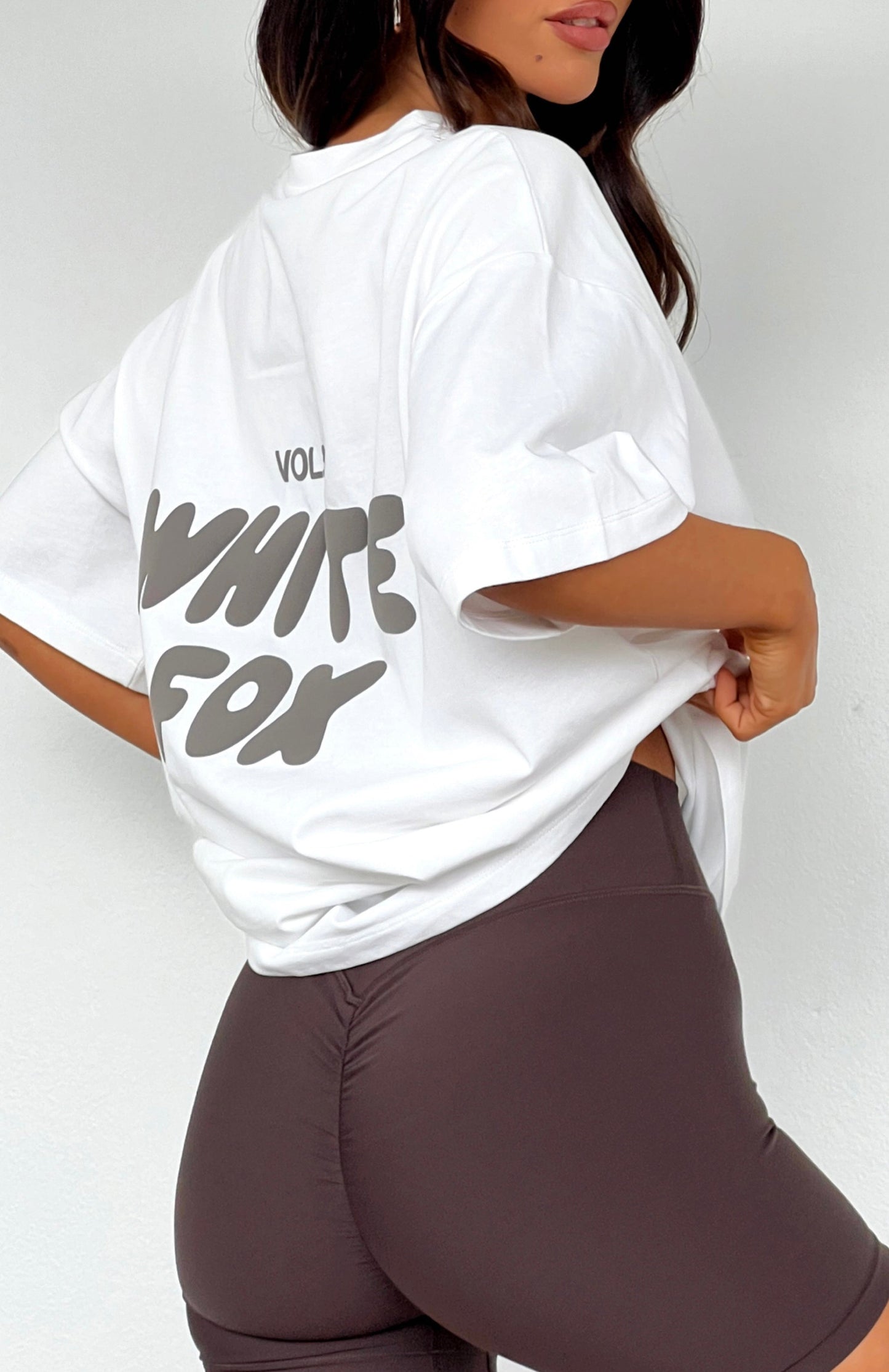 Offstage Back Graphic Oversized Tee White