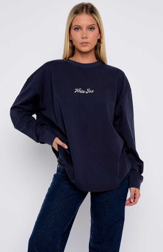 The Good Life Back Long Sleeve Tee Navy