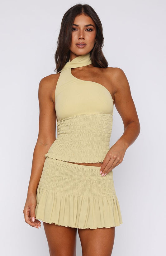 Big Deposits Halter Top Pistachio