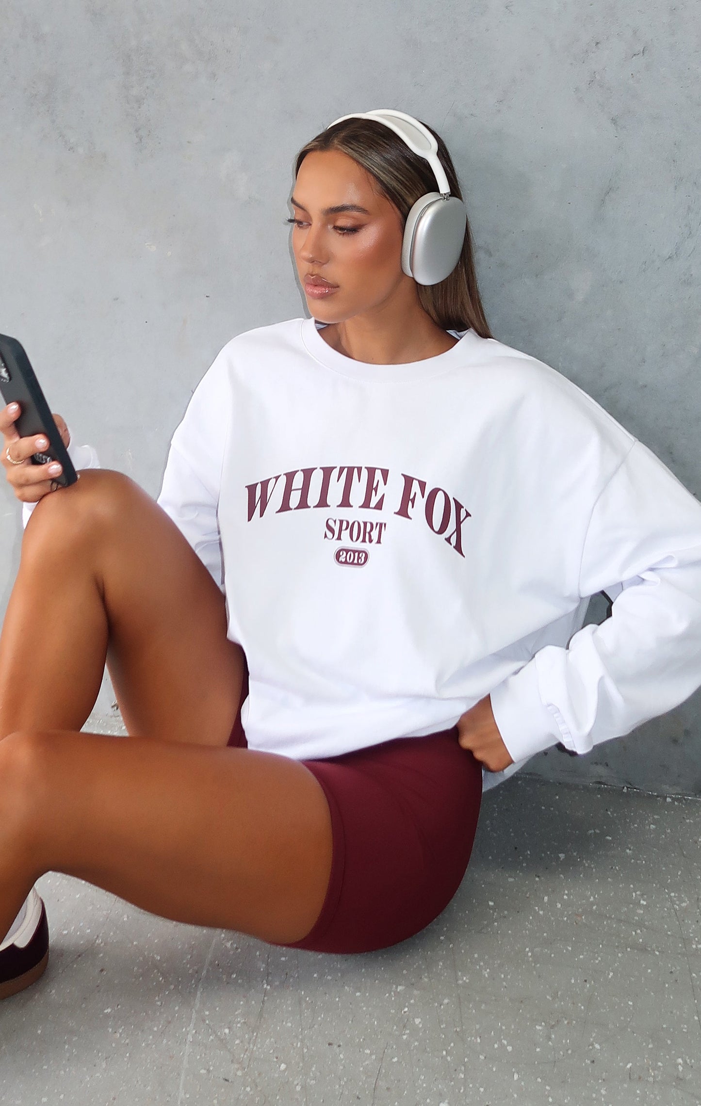 Stand With You Long Sleeve Oversized Tee White