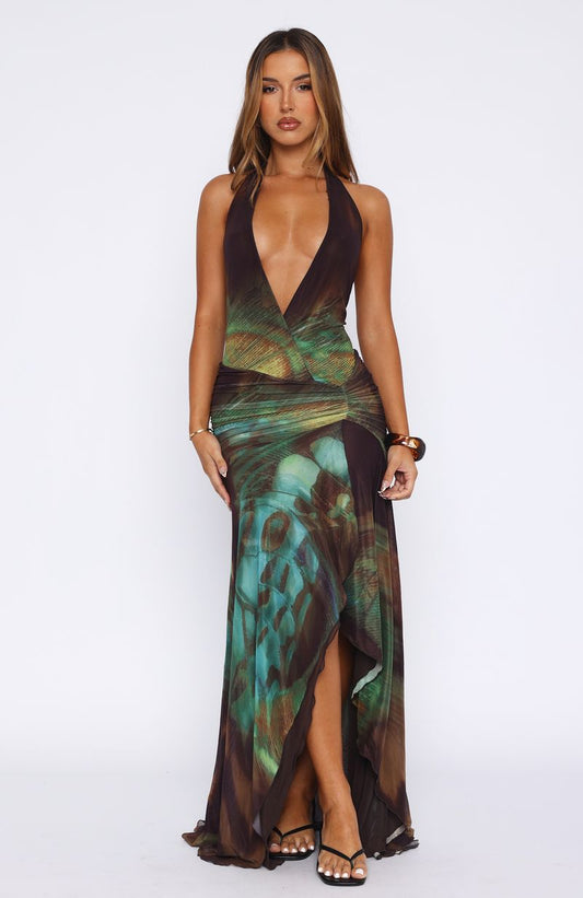 All I See Is You Maxi Halter Dress Butterfly Dreams