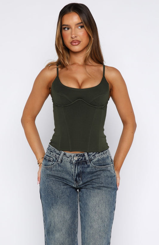 Honey Baby Bustier Khaki