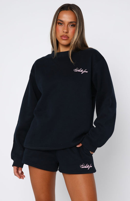 Got What You Need Oversized Sweater Dark Navy