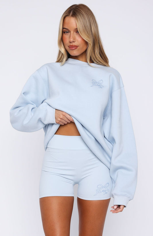 Love You Forever Bike Shorts Baby Blue