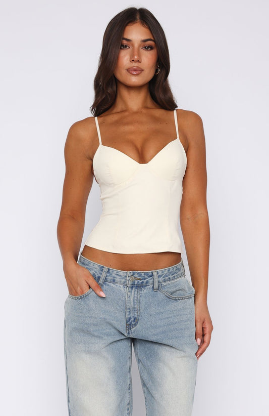 Have A Nice Day Top Off White