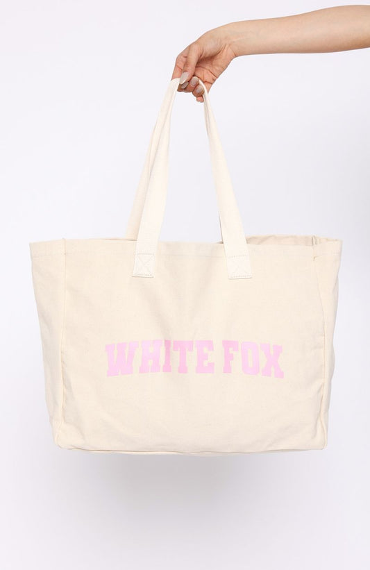 Stepping Out Tote Bag Natural/Pink
