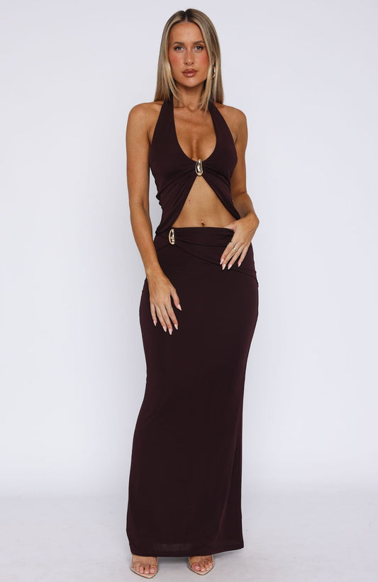 Forever And Ever Maxi Skirt Plum