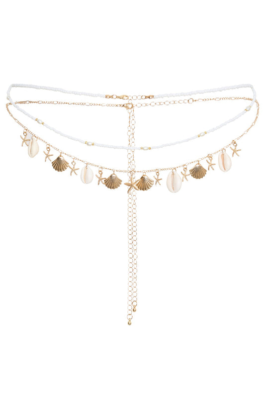 Cora Body Chain White/Gold