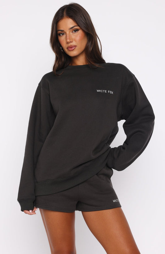 Forever Is Ours Oversized Sweater Charcoal