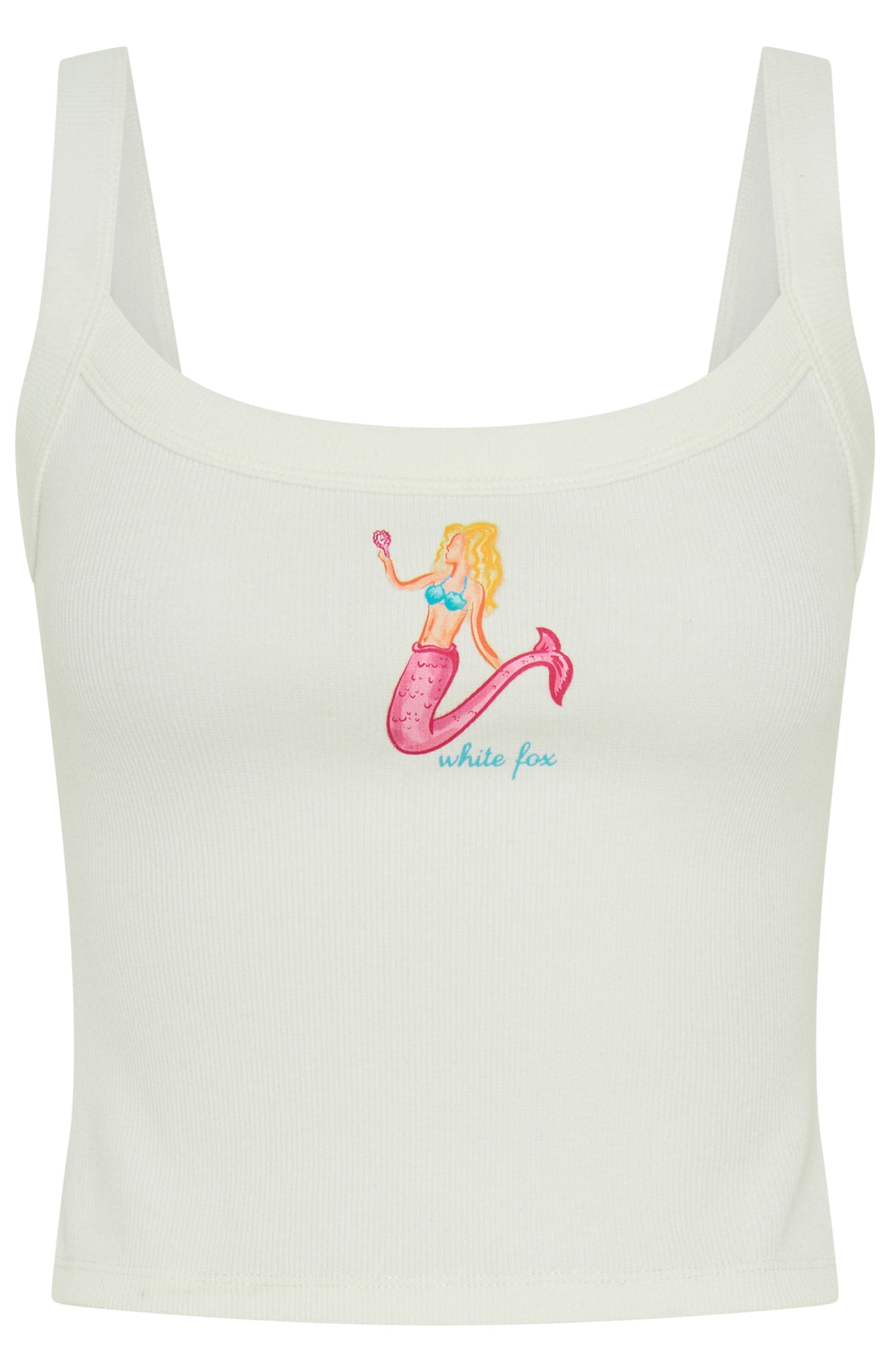 Playing Mermaids Tank Top White