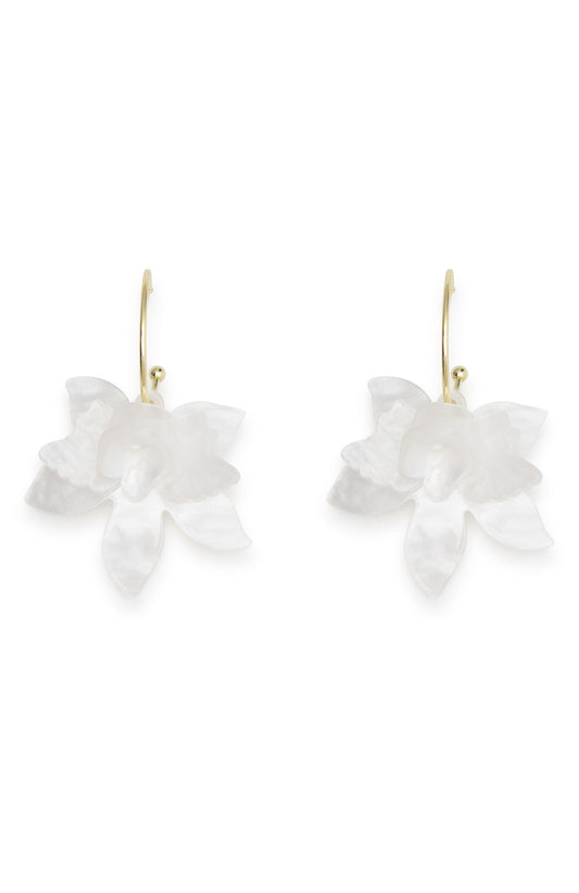 Vivian Earrings White/Gold