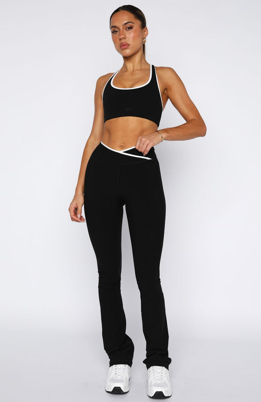 Reflex Flare Leggings Black/White