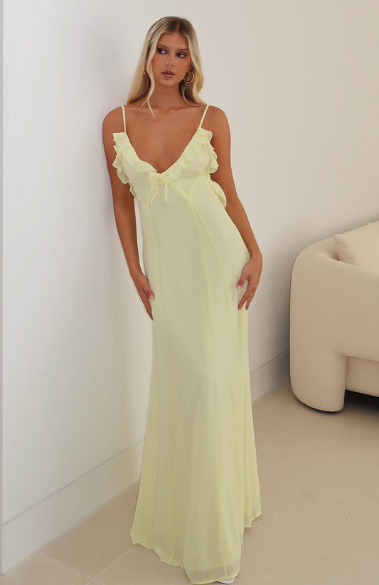 Self Sabotage Maxi Dress Lemon